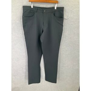 Panama Jack Mens 38x29 Charcoal Gray Flat Front‎ Performance Stretch Dress Pants